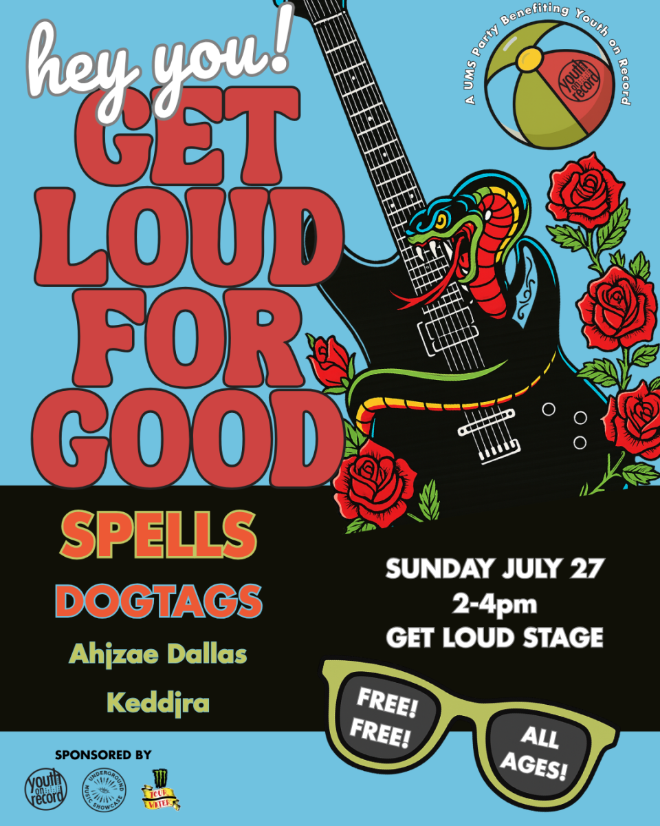 Poster for get loud for good concert at UMS