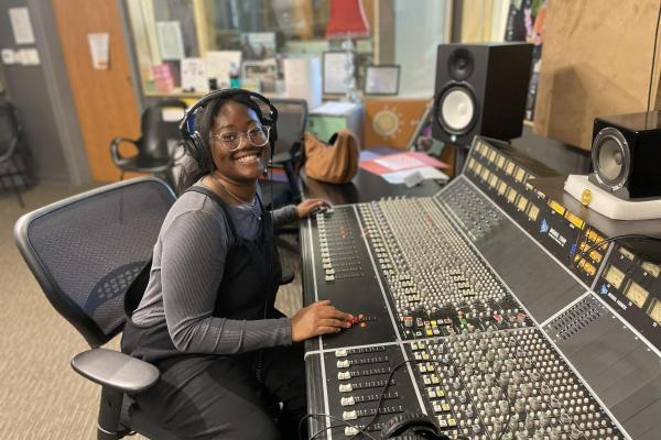 Miah at audio board